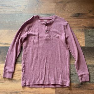 Boys long sleeve Henley style shirt. Size L